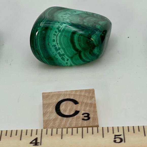Malachite, Polished, Tumbled Stone, AAA Quality, From The Congo, 1 Per Order - Picture 6 of 10